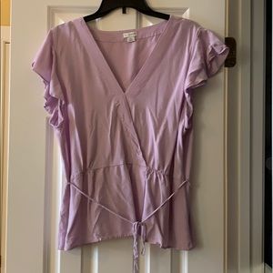 J Crew Ruffle sleeve top